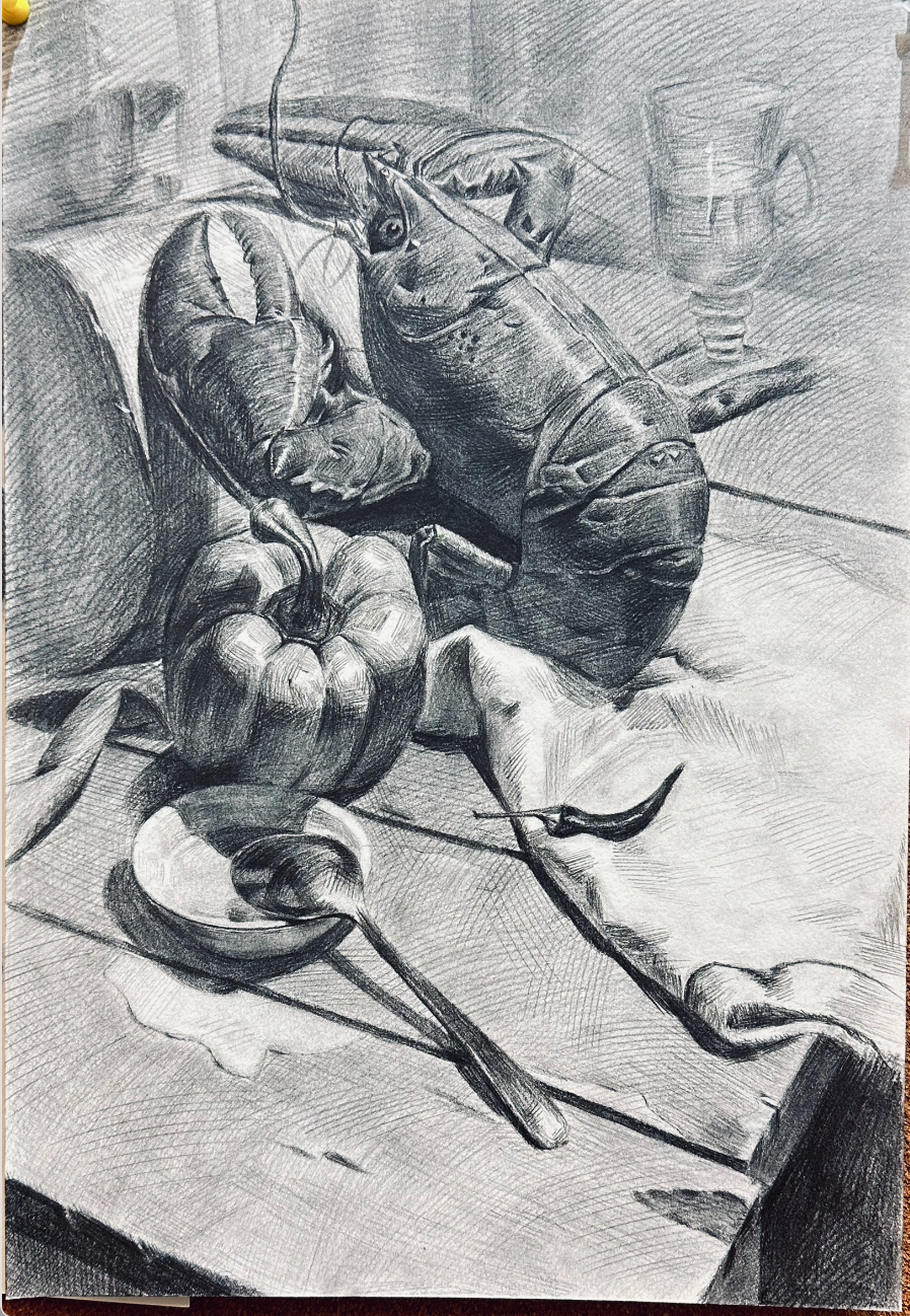 a lobster sketch